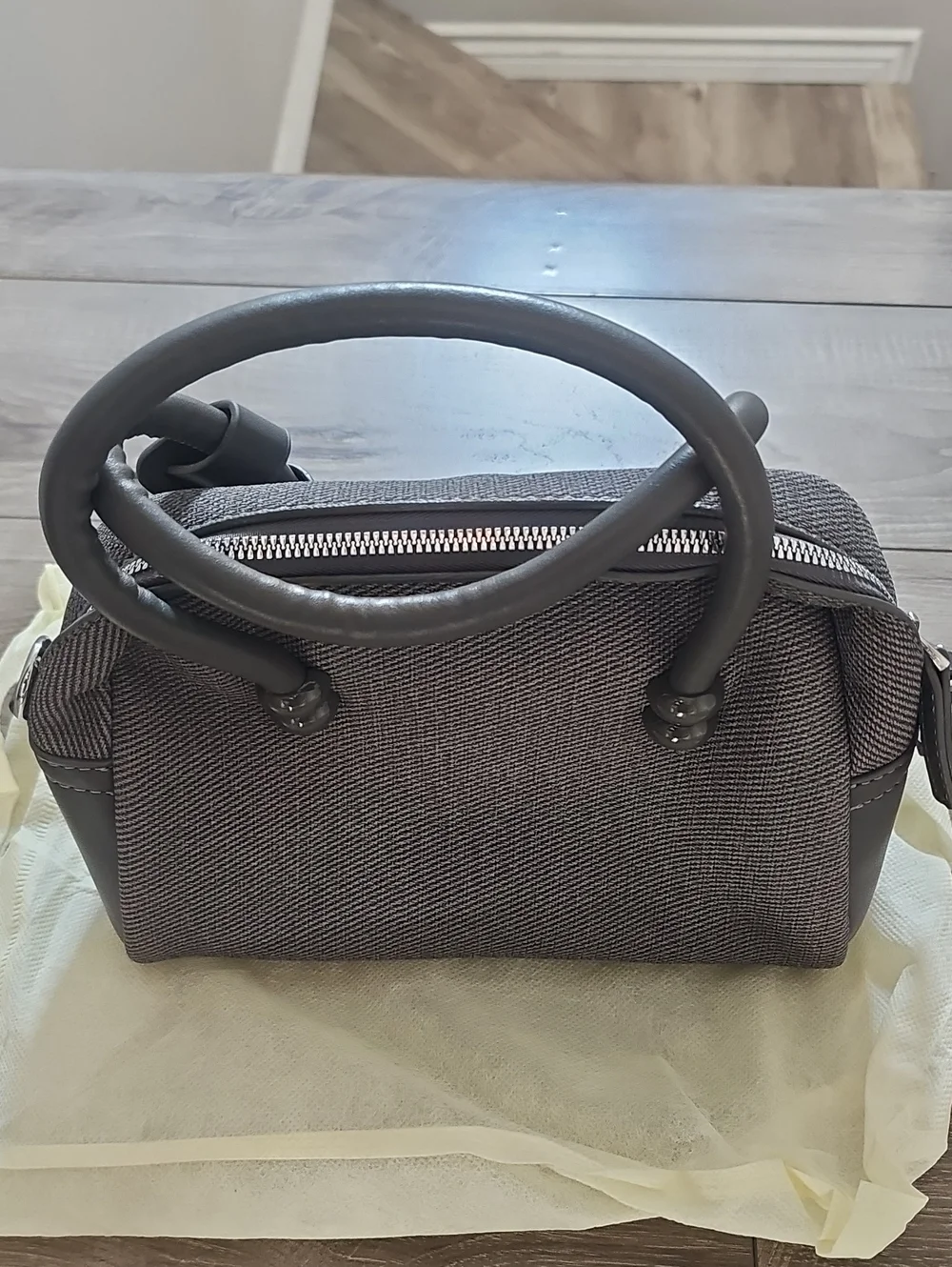Gray Women's Top-Handle Satchel Bag